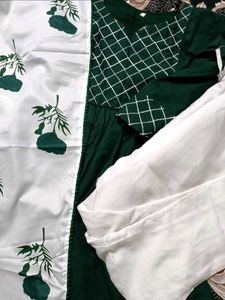 Beutiful A-line Kurta Set with Dupatta