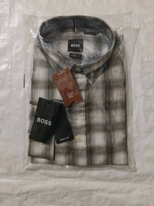 BOSS Plaid Button-Down Shirt