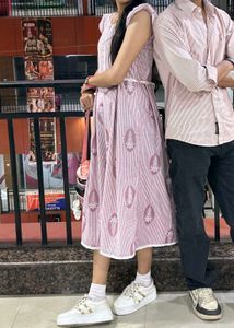 Chic Striped Midi Dress
