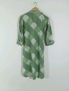 Green Patterned Tunic Dress