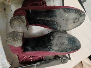 Burgundy Lace-Up Heeled Booties