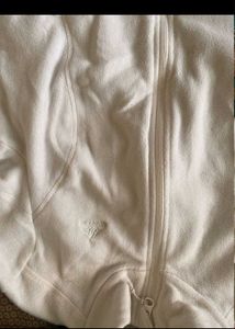 Cream Fleece Zip-Up Jacket