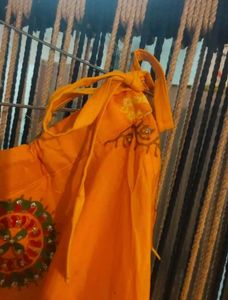 Orange Embroidered lehenga