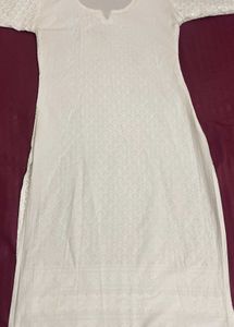 Elegant White Sequin Kurta