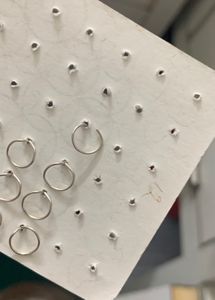 Pure Silver Earrings Pair 💫with 1 Nose Pin
