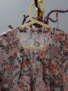 soft Sheer Floral Ruffle Blouse