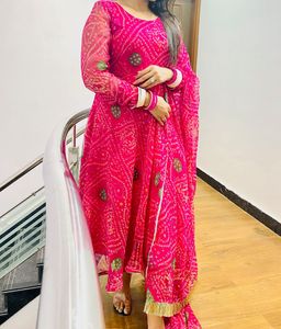 Jaipuri Bandhani Kurta Set