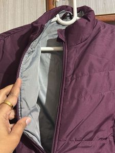 Burgundy women Puff Jacket