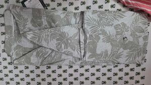 Men's Grey Leaf Print Shirt