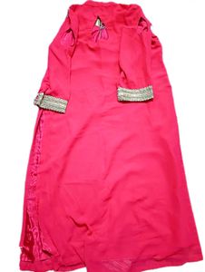 Embellished Red Kurta Set with Pink Dupatta