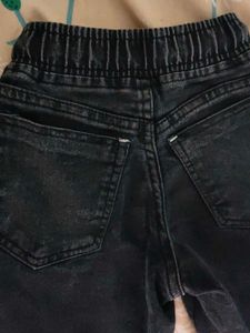 Boys Black Cargo Jeans