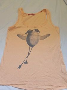 Peach Graphic Tank Top