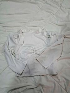 Chic Cropped White Shirt (negotiable)