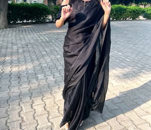 Black Georgette Saree
