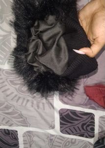 Black Faux Fur top