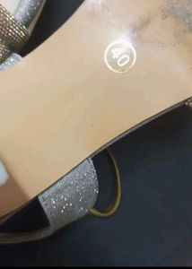Sparkly Heels with Unique Clear Heel
