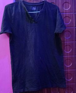 Men's Dark Blue Henley T-Shirt