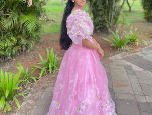 Stunning Pink Floral Lehenga and Blouse