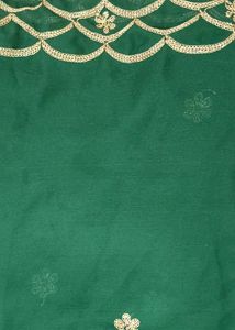 green with golden embroidery dupatta