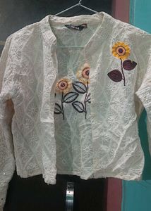 combo offer(two tops)Sheer Bell Sleeve Smocked Top