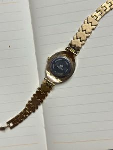 Elegant Gold Watch with Rhinestones