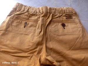 New 5-6 Years Boy's Tan Chino &amp; Red Sweatshirt