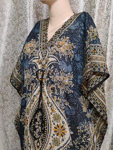 Bohemian Print Kaftan Dress