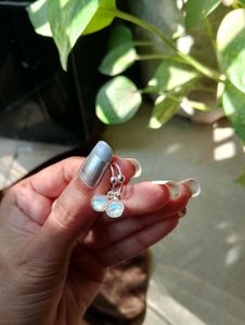 925 Silver Moonstone Drop hoops✨