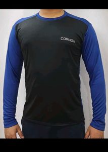 CORWOX Black &amp; Blue Long Sleeves T-Shirt