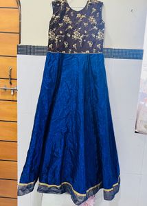 Elegant Royal Blue Ethnic Gown