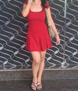 Red Backless Mini Dress