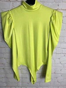 Bershka Casual Baloon Sleev Solid Women Bodysuit