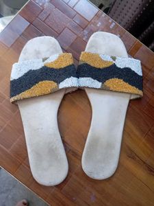 Beaded Slide Sandals