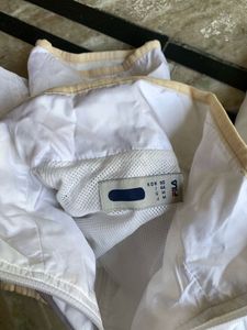 Fila White Zip-Up Lightweight Jacket