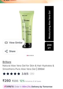 Brillare Natural Aloe Vera Gel