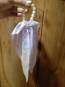 Korean Bow Stylish Pearl Scrunchie