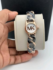 Michael Kors Watch - Silver &amp; White Chain