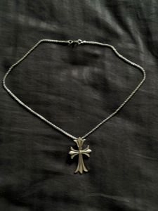 Chrome Hearts Steel Cross Pendant Neckla