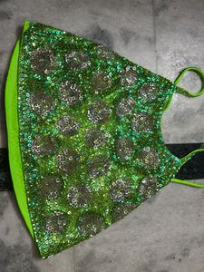 Sparkling Green Sequin top