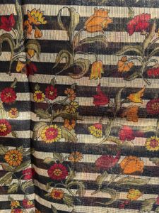 black floral design saree