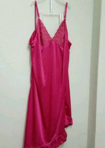 3 Pice Nighty Pink And Purlal Colour