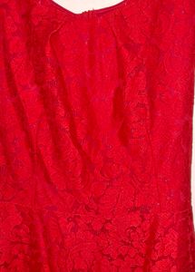 Elegant Red Lace Dress