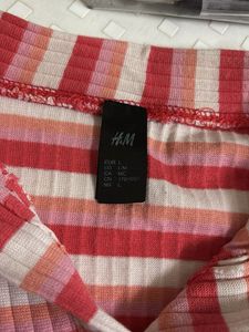 Striped Cropped Collared Top