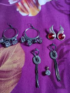 Earrings With Rings &amp; Nail Paint