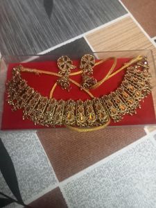 Beautiful Party Wear Copper Golden Set