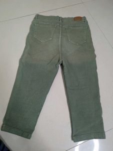 Green Cropped Pants