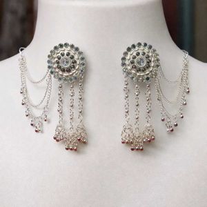 Dangling Silver-Tone Earrings