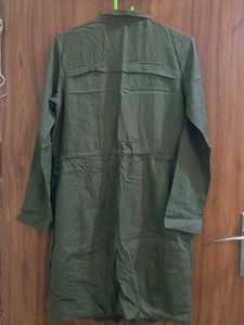 Olive Green Utility Casual Coat