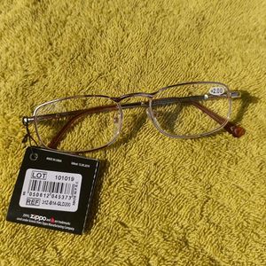 ZIPPO READING GLASSES METAL B14 GOLD +2.00