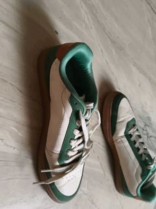 f*ck green white sneakers